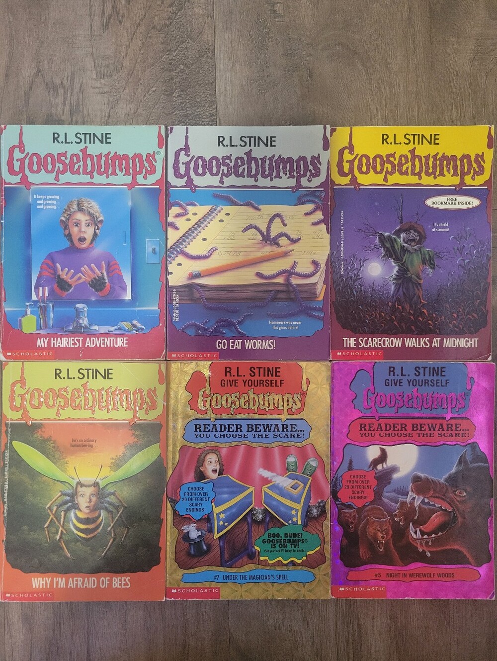 Vintage 90s R.L. Stine Goosebumps Book Lot of 6 | Scholastic